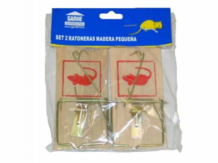 SET 2 RATONERAS MADERA PEQUE�AS
